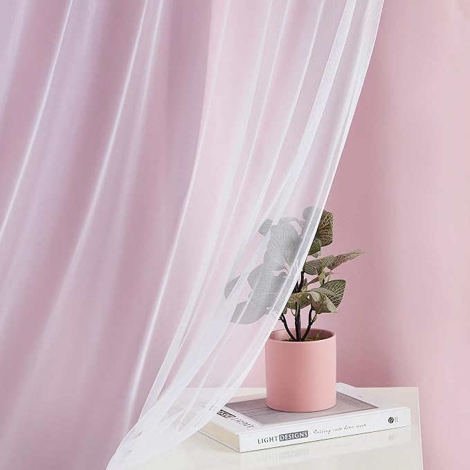 Bujasso Pink Blackout Curtains - Image 6