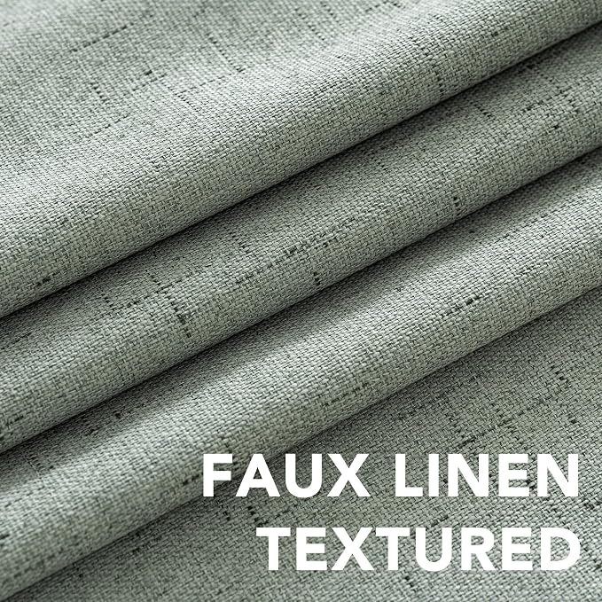 H.VERSAILTEX Linen Blackout Curtains 108 Inches Long 100% Blackout Thermal - Image 4