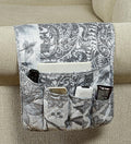 Brilliant Sunshine Grey Flowers Patchwork Couch Armrest Cover, Armrest by BrilliantSunshine