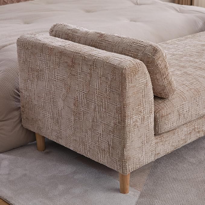 83.1" Extra Long Ottoman Bench for Bedroom, Oversized Chenille Upholstered - Image 6