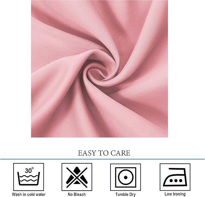 Diraysid Pink Grommet Blackout Curtains - Image 5