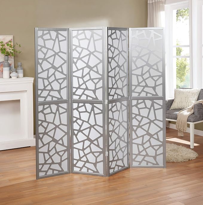 Roundhill Furniture Giyano 4 Panel Screen Room Divider - Image 5