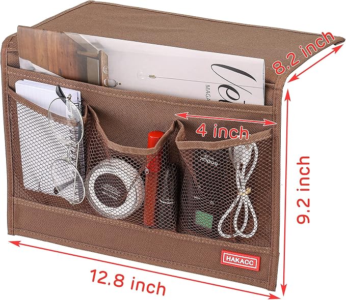 HAKACC Bedside Storage Organizer, Remote Control Holder, Bed Pockets | Bedside - Image 2