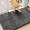 Amyracel Dirt Trapping Door Mat, 24" x 48" Large Absorbent Dog Door Mat for Muddy Paws, Quick Dry Non Slip Chenille Mud Mat for Dogs, Machine Washable Entry Indoor Entryway Rug for Inside Floor