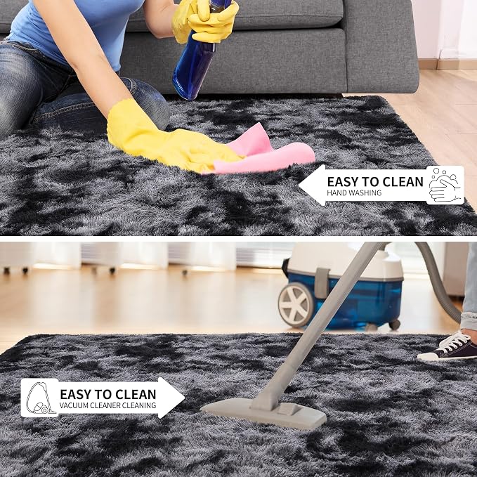 Soft Fluffy Rugs for Living Room, 5x7 Shaggy Area Rug for Bedroom, Modern Shag - Image 6