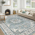 cotiled 9x12 Area Rug for Living Room, Traditional, Denim Blue | Soft by COTILED