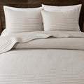 WDCOZY California King Size Quilt Set, 3 Pieces 118x106 inches, Channel by WDCOZY