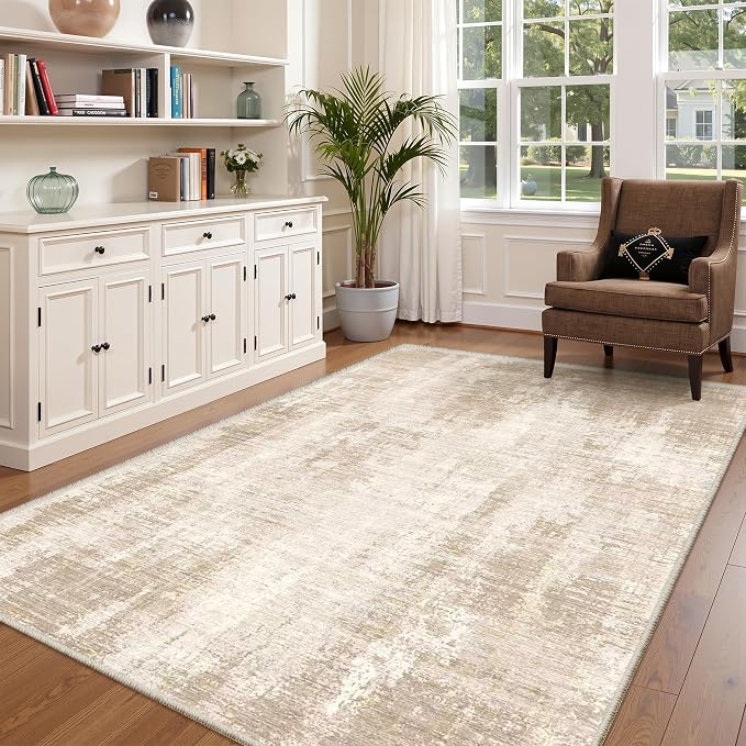 Washable Rugs 5x7, Non Slip Large Area Rugs by Valenrug