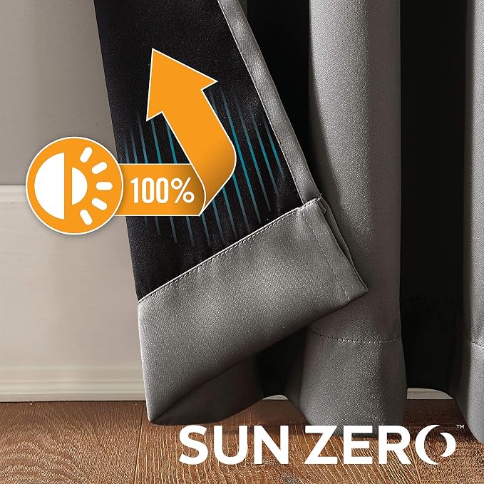 Sun Zero Nordic 2-pack Theater Grade Extreme 100% Blackout Grommet Curtain - Image 6