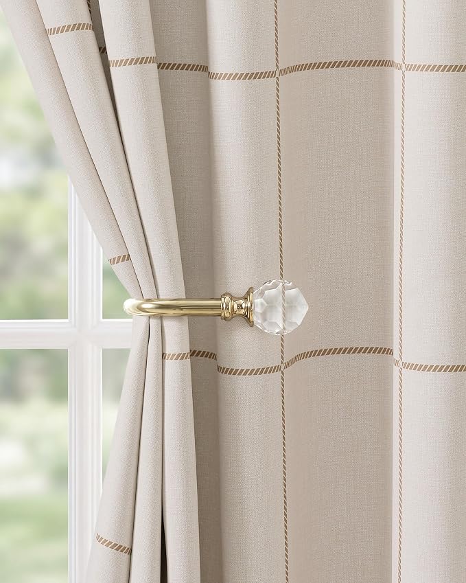 NICETOWN 100% Blackout Plaid Curtains - Image 5