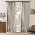 112 Inch Linen Blackout Curtains Pinch Pleated by Twodrapes