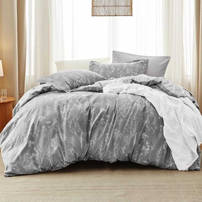 Bedsure Light Grey California King Comforter Set by Unknown