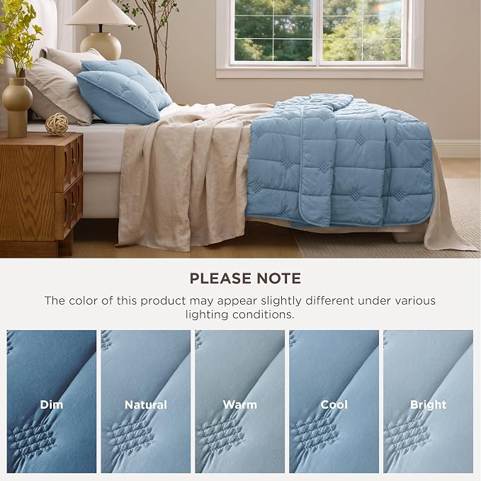 Bedsure Lightweight Comforter Queen Size – Extra Soft & Breathable Quilt Set - Image 8