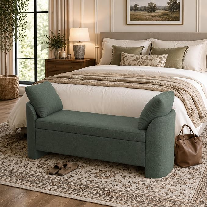 Usaint 58.3" Upholstered Storage Ottoman Bench by Usaint