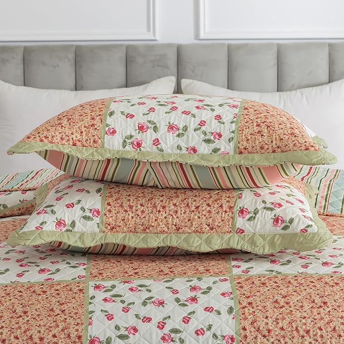 Etwel Lightweight Patchwork Queen Size Quilt Set - Image 7