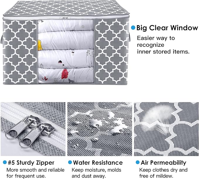Storage Bags 100L 2Pack Clothes Organization and Storage Containers | Large - Image 4