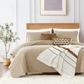 ROARINGWILD Beige Cloud King Size Quilt Bedding Sets by ROARINGWILD