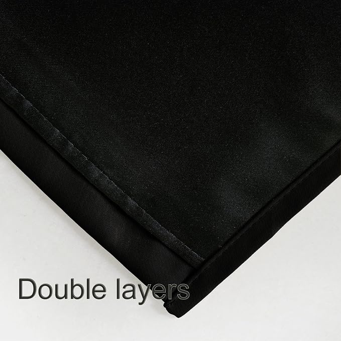100% Blackout Curtains 52 x 72 Inch/Black Curtains 2 Panels - Image 8