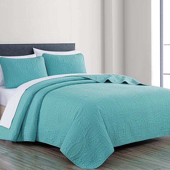 Chezmoi Collection Austin 3-piece Oversized Bedspread Coverlet Set | Oversized by ChezmoiCollection