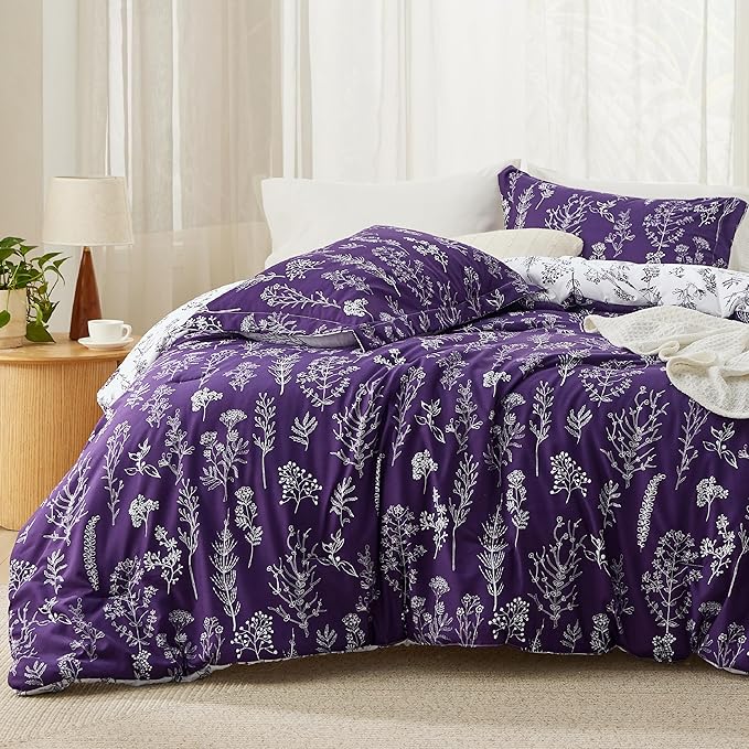 Bedsure Dark Purple California King Comforter Set by Unknown