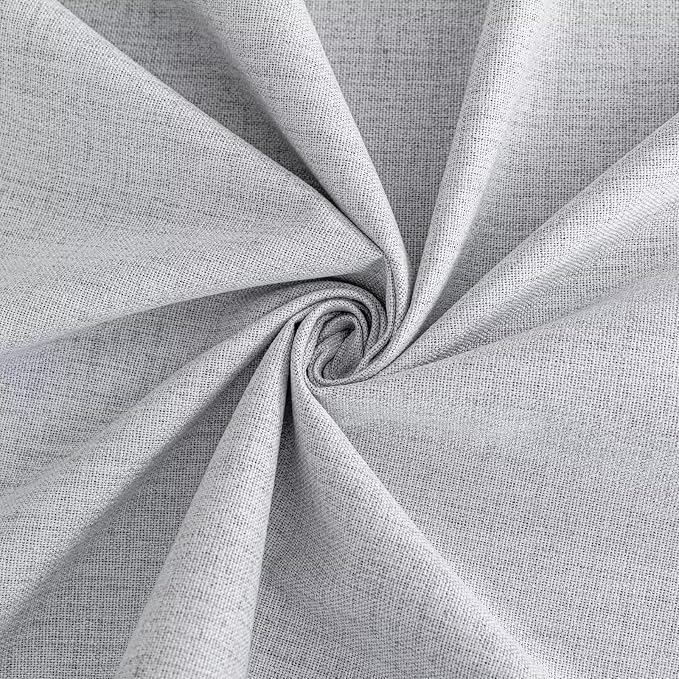 100% Blackout Curtains 96 inch Length 2 Panels Faux Linen Long Drapes - Image 8