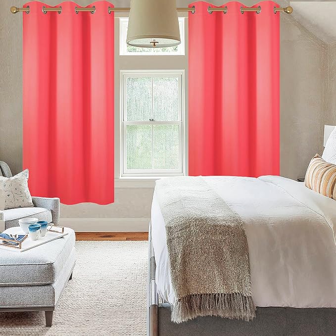 Diraysid Coral Grommet Blackout Curtains - Image 6