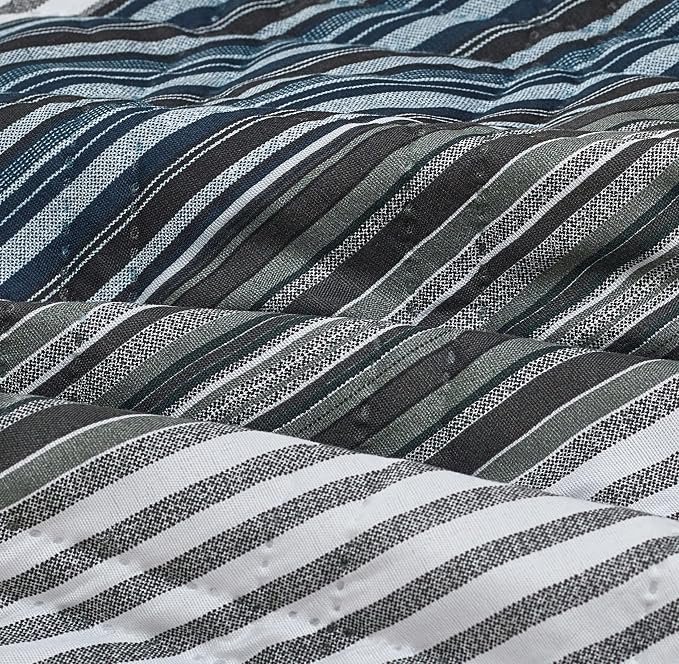 Brilliant Sunshine Multi Grey Stripes Couch Armrest Cover, Armrest Organizer & - Image 5