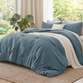 Bedsure California King Comforter Set, Slate Blue Soft Prewashed Bedding by Unknown