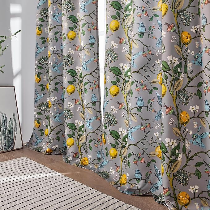 Topfinel Grey Curtains, Aesthetic Unique Rustic Thermal Insulated Noise - Image 8
