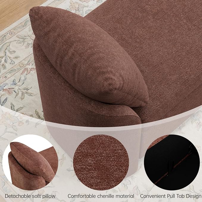 Usaint 58.3" Upholstered Storage Ottoman Bench - Image 3