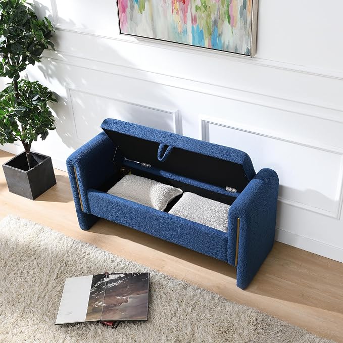Modern Teddy Fabric Bed End Bench - Image 2