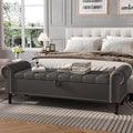 Apicizon 60” Bench with Storage, Upholstered Tufted Button Bedroom Bench with by APICIZON