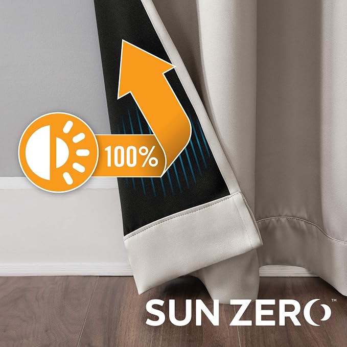 Sun Zero Nordic 2-pack Theater Grade Extreme Total Blackout Grommet Curtain - Image 5