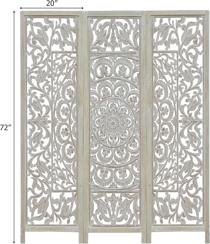COTTON CRAFT Room Divider Wood Screen - Image 2
