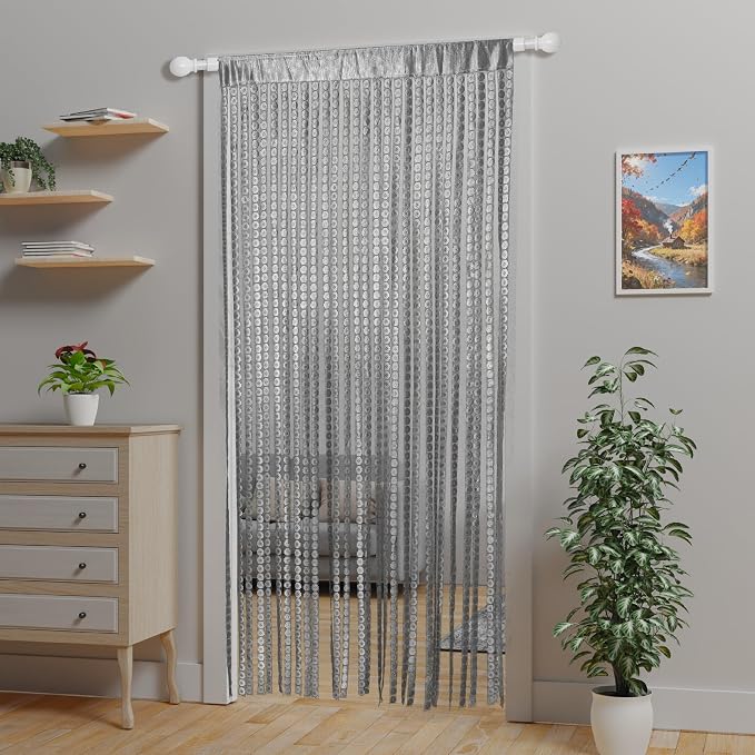 Vintage Copper Coin Pattern Door Curtain - Image 8
