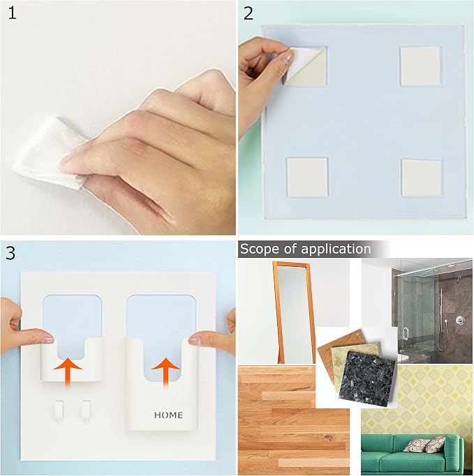 Easy Eco Life Bedside Shelf Accessories Organizer- Wall Mount Self Stick On - Image 7