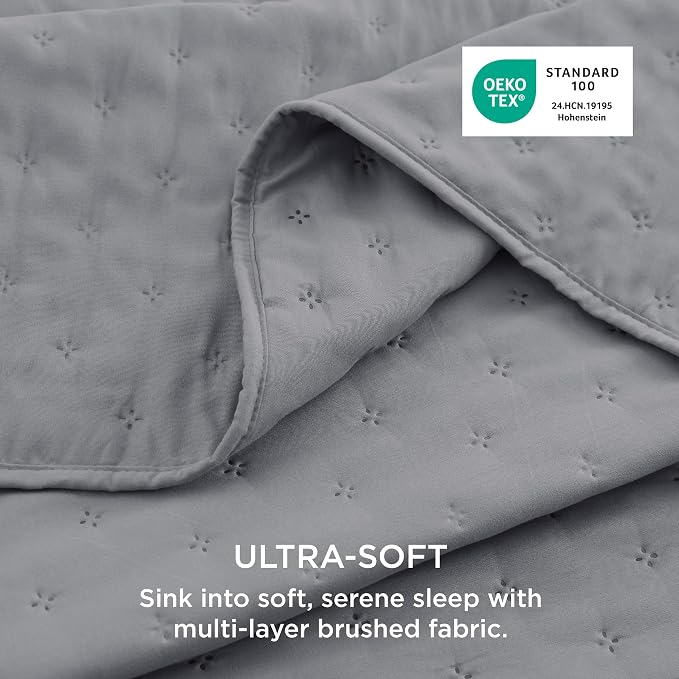 Bedsure Twin/Twin XL Quilt Bedspread, Lightweight Comforter, Modern Clover - Image 3