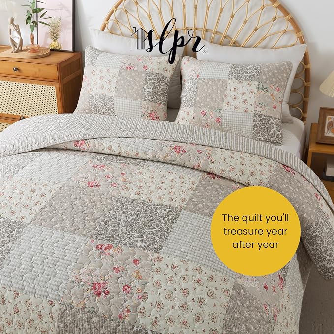 SLPR - Walk in the Cotswolds Patchwork Cotton Quilt Set, Twin - Image 7