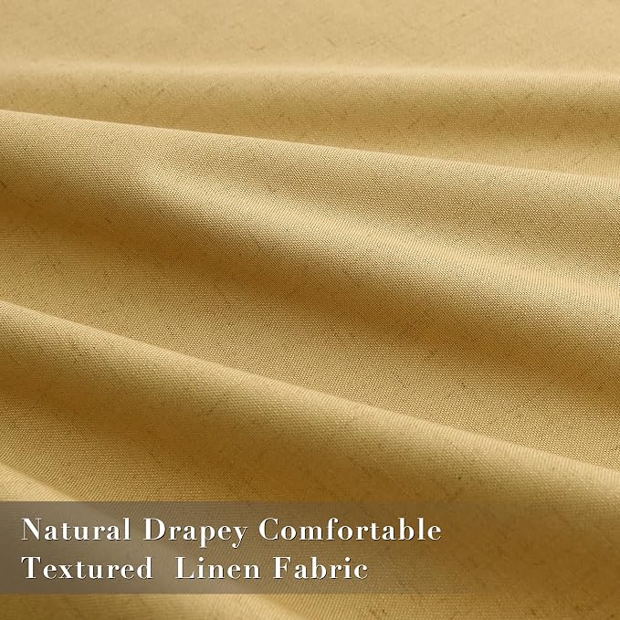 Joywell 100% Blackout Linen Curtains 96 Inch Long - Image 4