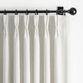 Beige White Blackout Small Kitchen Window Curtains 45 Inch Length 2 Panel Set by PleatedDrapes