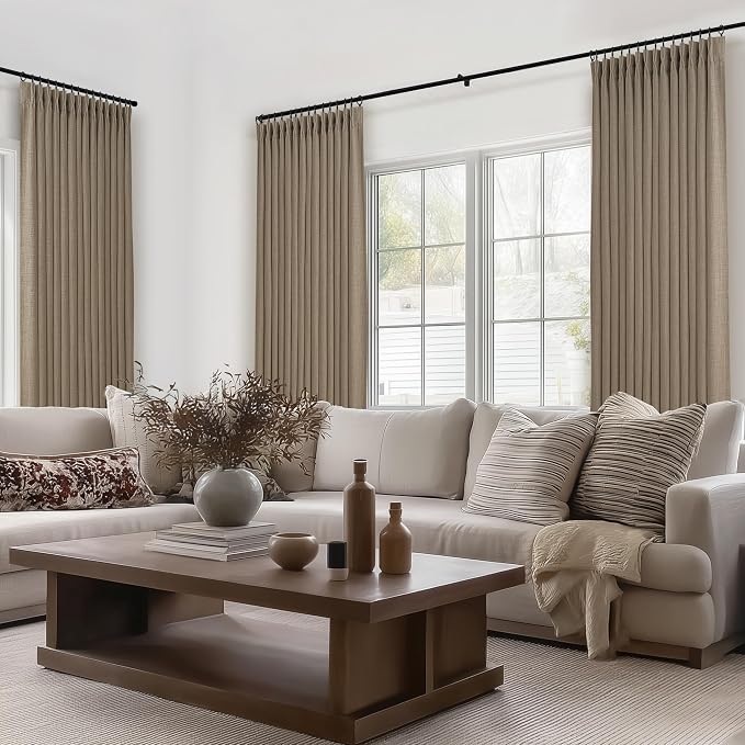 PleatedDrapes Textured Linen Blackout Curtains 90 Inches Long - Image 6