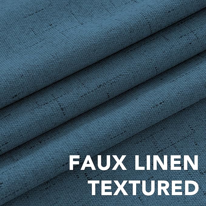 H.VERSAILTEX Linen Blackout Curtains Durable Thick Textured Linen Look 100% - Image 5