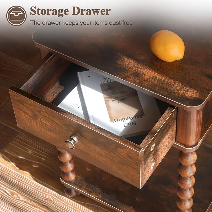 AWASEN Nightstand, Mid Century Modern Night Stand - Image 7