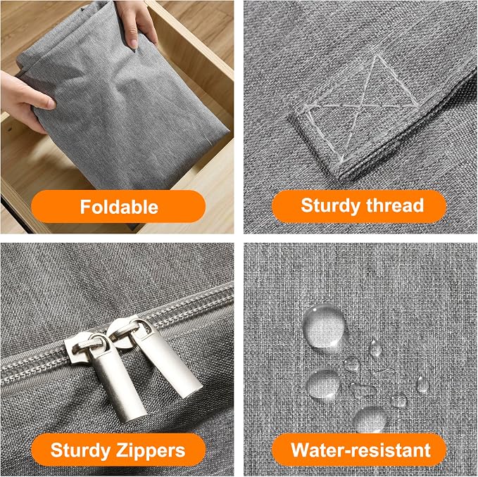 2 Pack 105L Comforter Storage Bags, Extra Large Bedding Storage Bags - Image 6