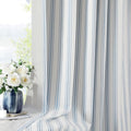 ZJDECOR Blue Striped Full Blackout Window Curtain Panels 72 Inches Length | by ZJDECOR