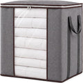 Blanket Storage Bags 120L for Comforter Clothes Bedding Sheet Grey | Breathable by Fixwal