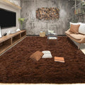 9x12 Brown Area Rugs for Living Room Bedroom, Soft Fluffy Plush Shaggy Girls by Tepook
