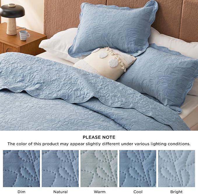Bedsure Quilt Queen Size Bedspread, Thin Comforter, Stitch-Free Quilt-Tech - Image 8