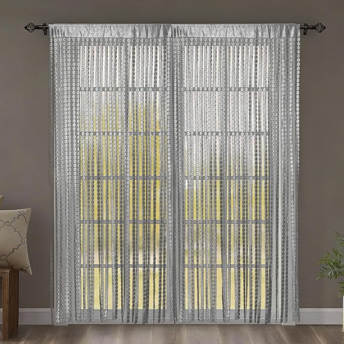 Vintage Copper Coin Pattern Door Curtain - Image 6