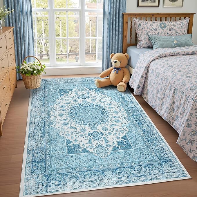 Macgace Washable Vintage Small Area Rug by Macgace